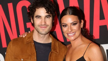 Lea Michele Reunites With 'Glee' Co-Star Darren Criss Backstage at 'Funny Girl'